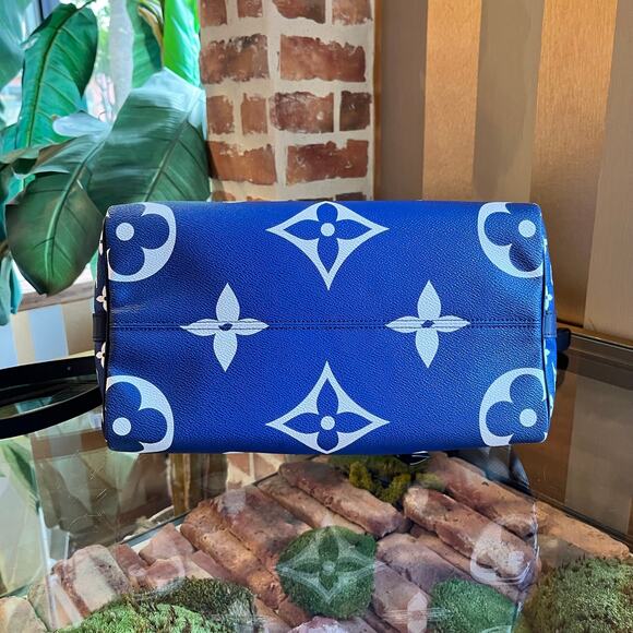 LOUIS VUITTON Speedy Bandouliere 30 Blue Escale Canvas Satchel Bag - Picture 5 of 15